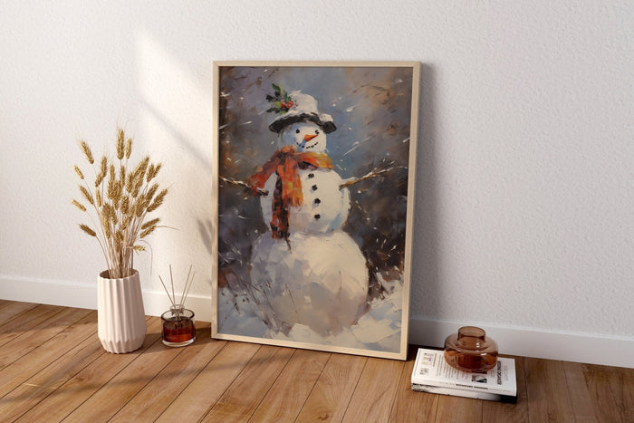 Snowman Canvas Poster