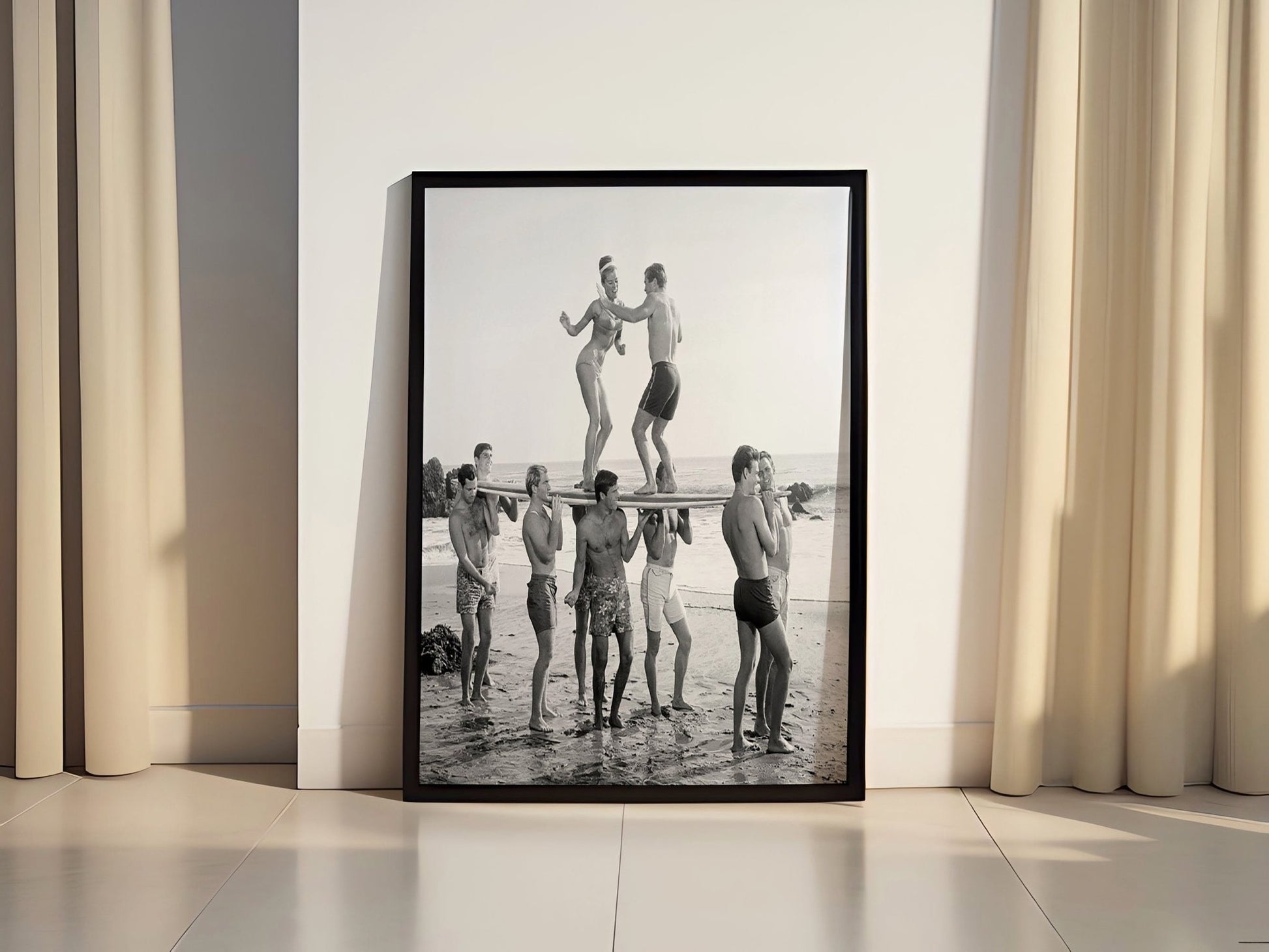Surfers Beach Party Vintage Canvas Poster - Canvasworkshop