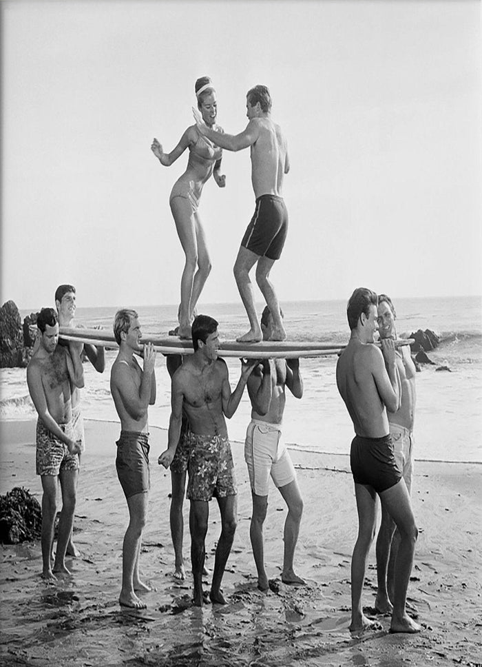 Surfers Beach Party Vintage Canvas Wall Decor