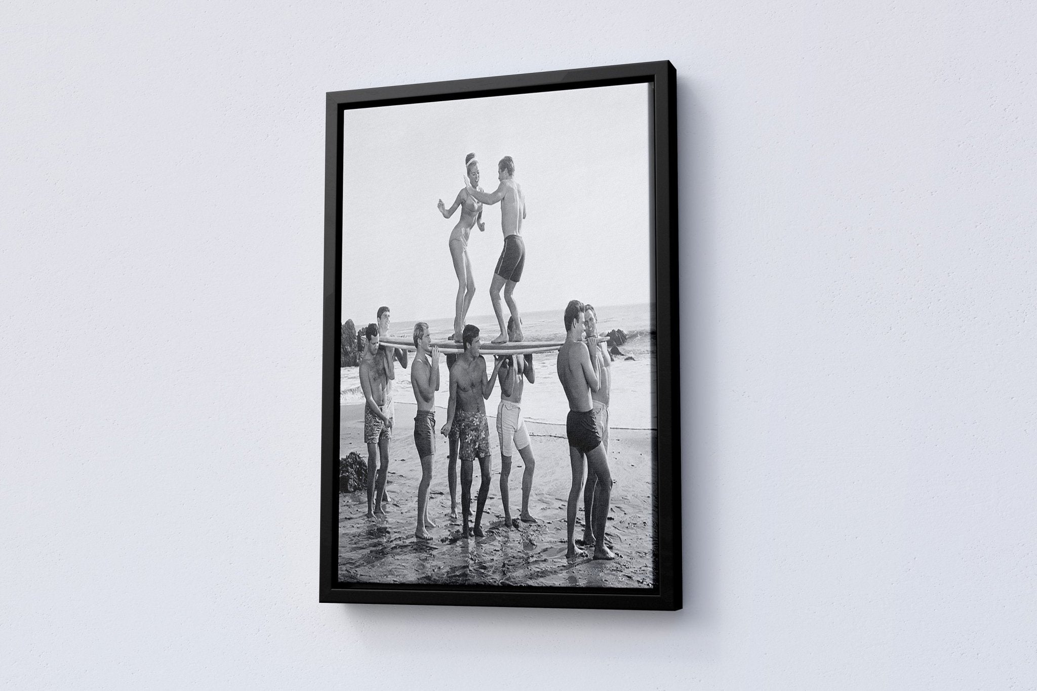 Surfers Beach Party Vintage Canvas Poster - Canvasworkshop