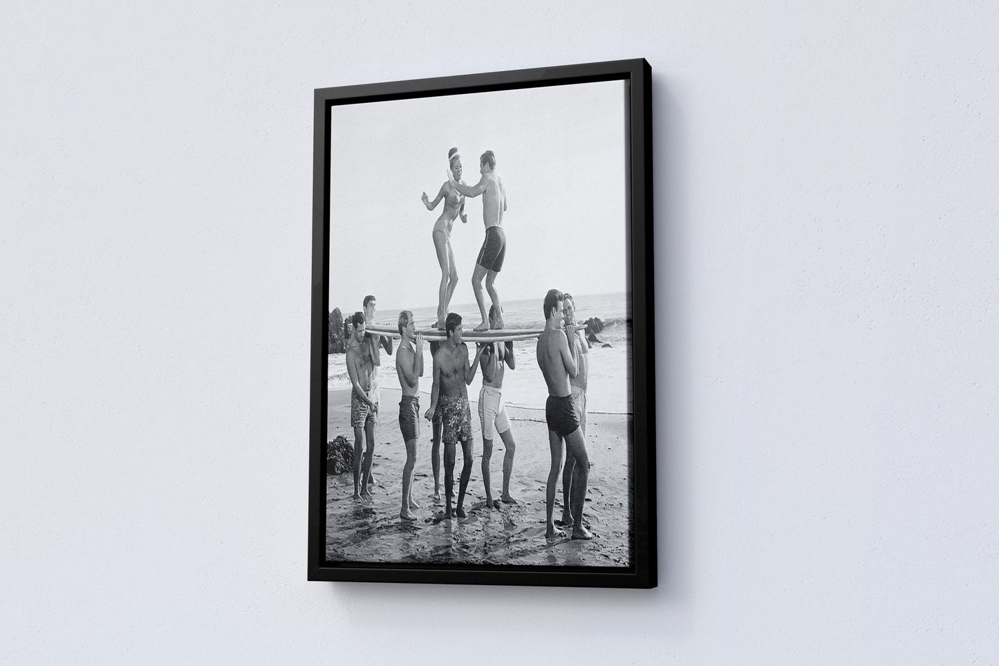 Surfers Beach Party Vintage Canvas Poster - Canvasworkshop