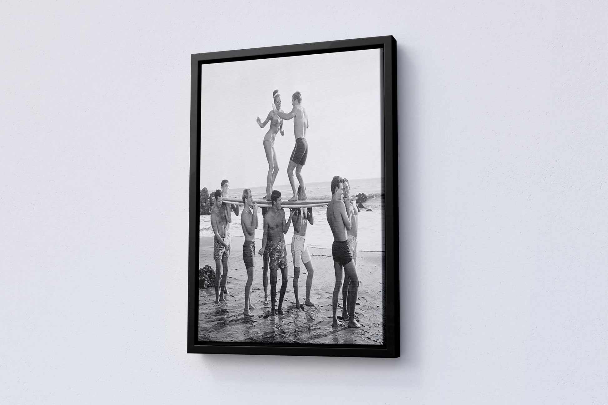 Surfers Beach Party Vintage Canvas Poster - Canvasworkshop