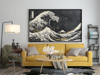 The Black Wave Of Kanagawa Canvas Wall Art - Canvasworkshop
