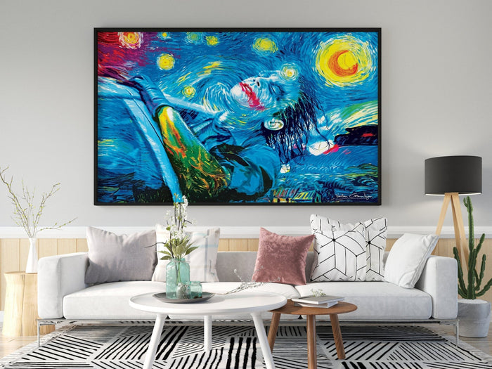 The Starry Night Joker Canvas Wall Decor