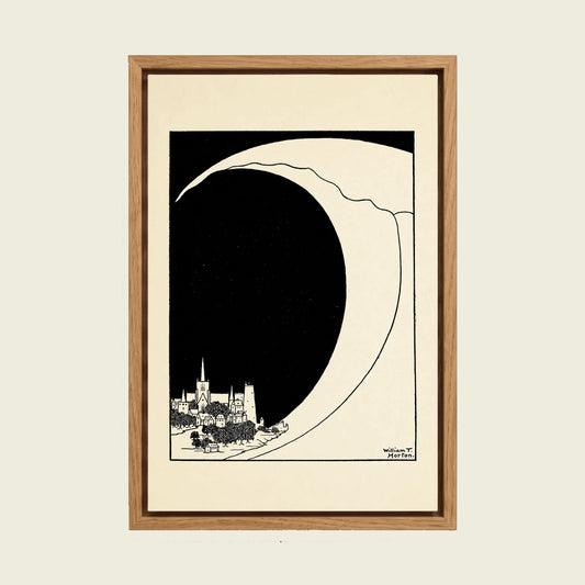 The Wave by W. T. Horton canvas wall art in a floating oak frame