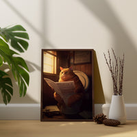 Toilet Cat Canvas Wall Art - Canvasworkshop