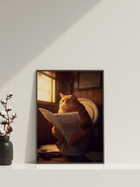 Toilet Cat Canvas Wall Art - Canvasworkshop