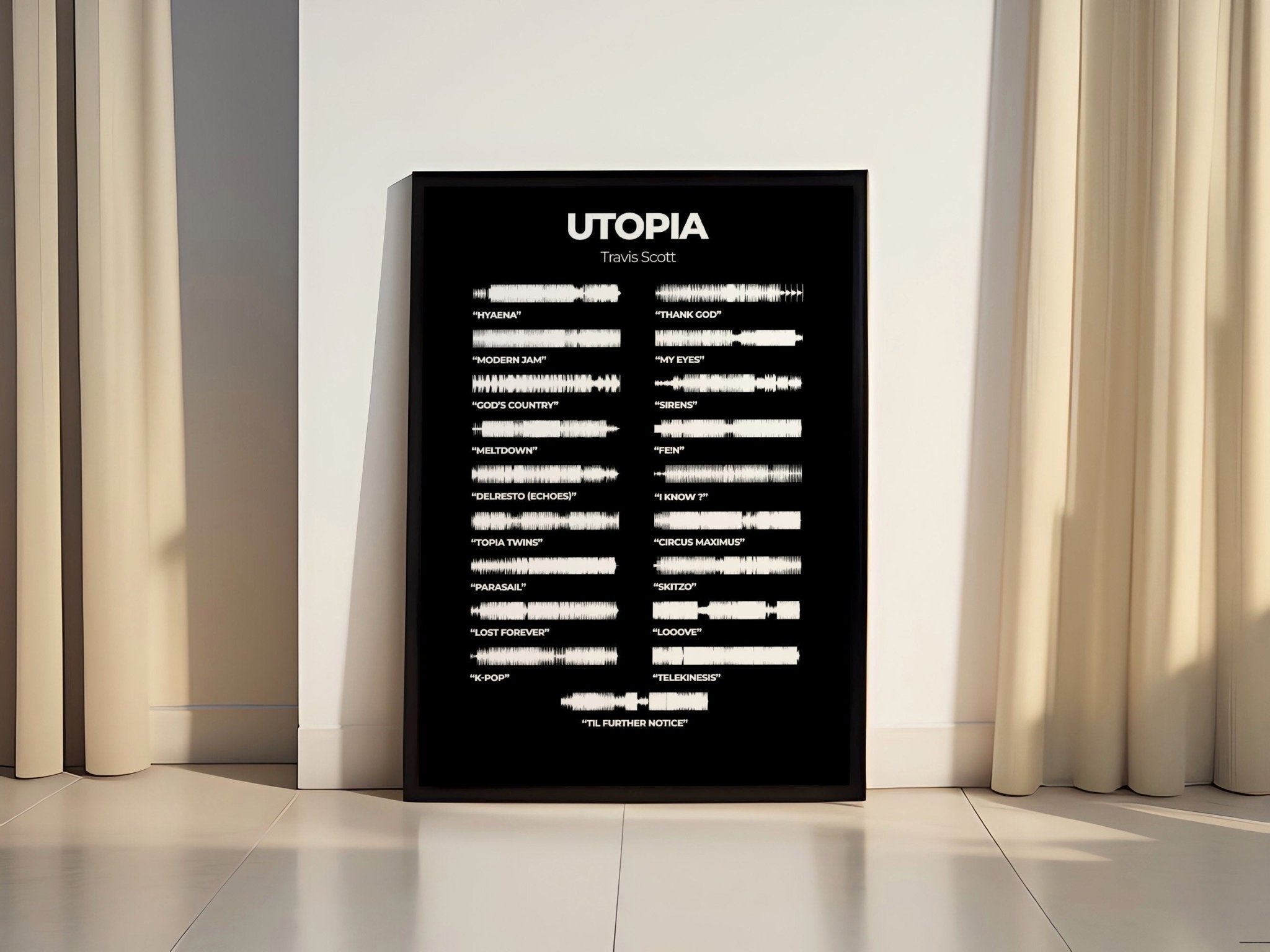 Travis Scott "Utopia" Album Canvas Poster - Canvasworkshop