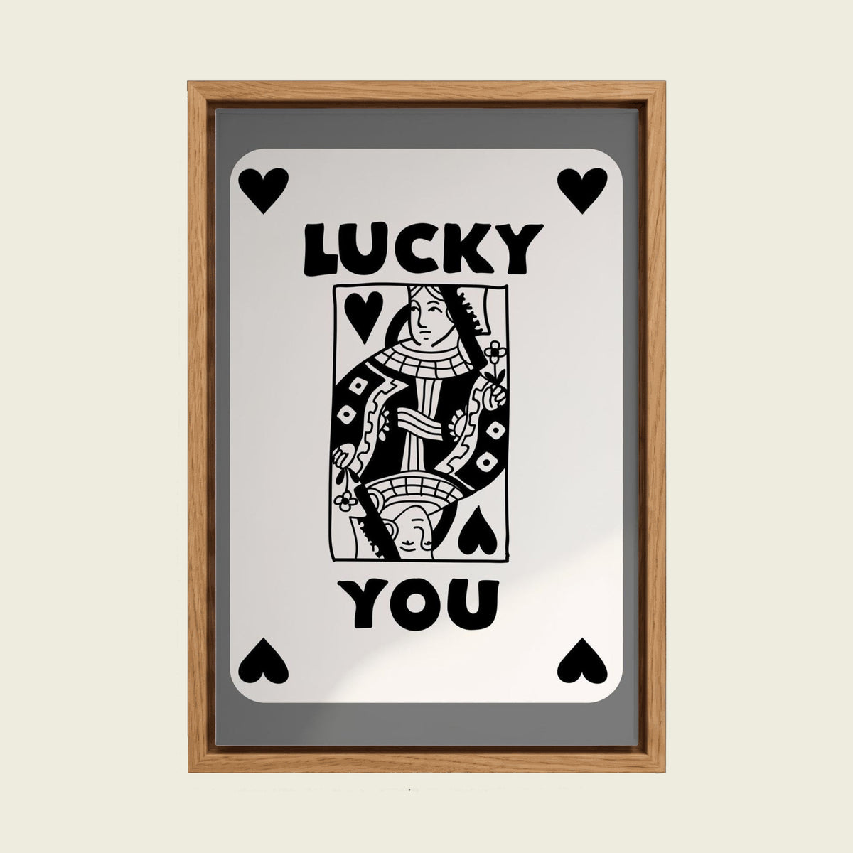 Feed Floating Oak Trendy Lucky You Canvas Wall Art