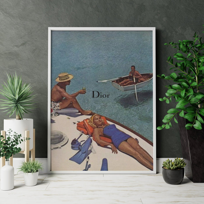 Vintage Fashion Advert Canvas Wall Art