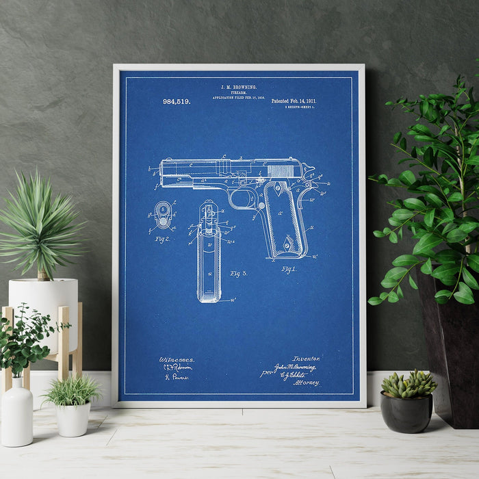 Vintage Gun Patent Canvas Print