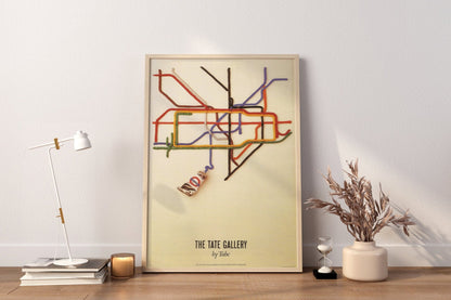 Vintage Tate By Tube London Canvas Wall Art - Canvasworkshop