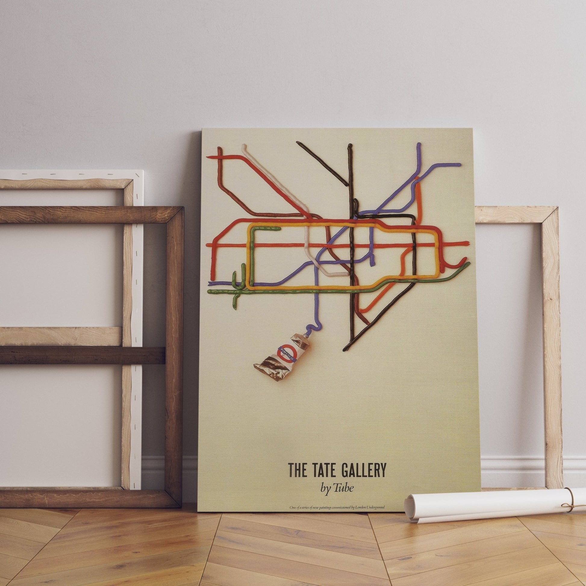 Vintage Tate By Tube London Canvas Wall Art - Canvasworkshop