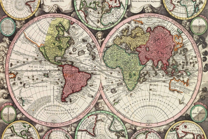Matthäus Seutter Antique World Map