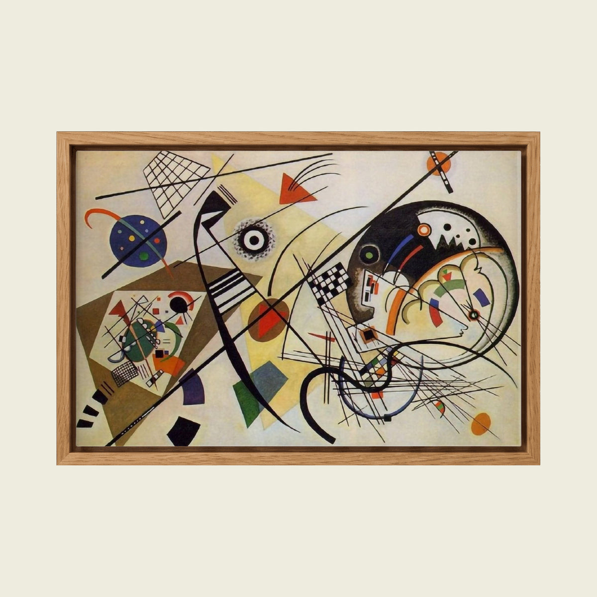 Feed Floating Oak Wassily Kandinsky Transverse Line Canvas Wall Art