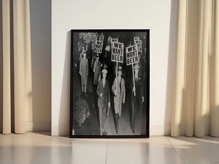 We Want Beer Protest Canvas Print