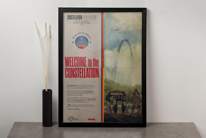 Willkommen beim Konstellations-Leinwandposter