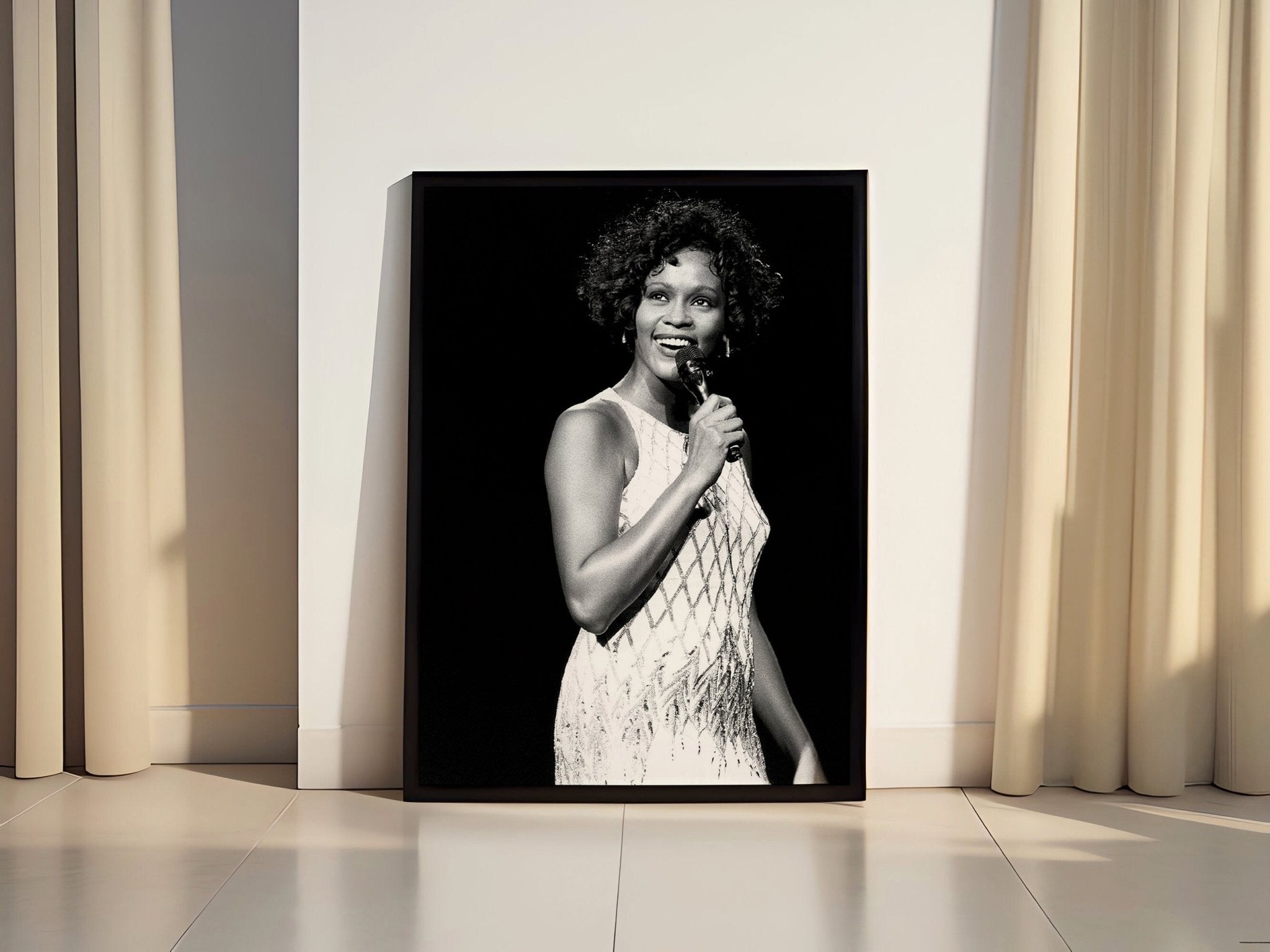 Whitney Houston Canvas Poster - Canvasworkshop
