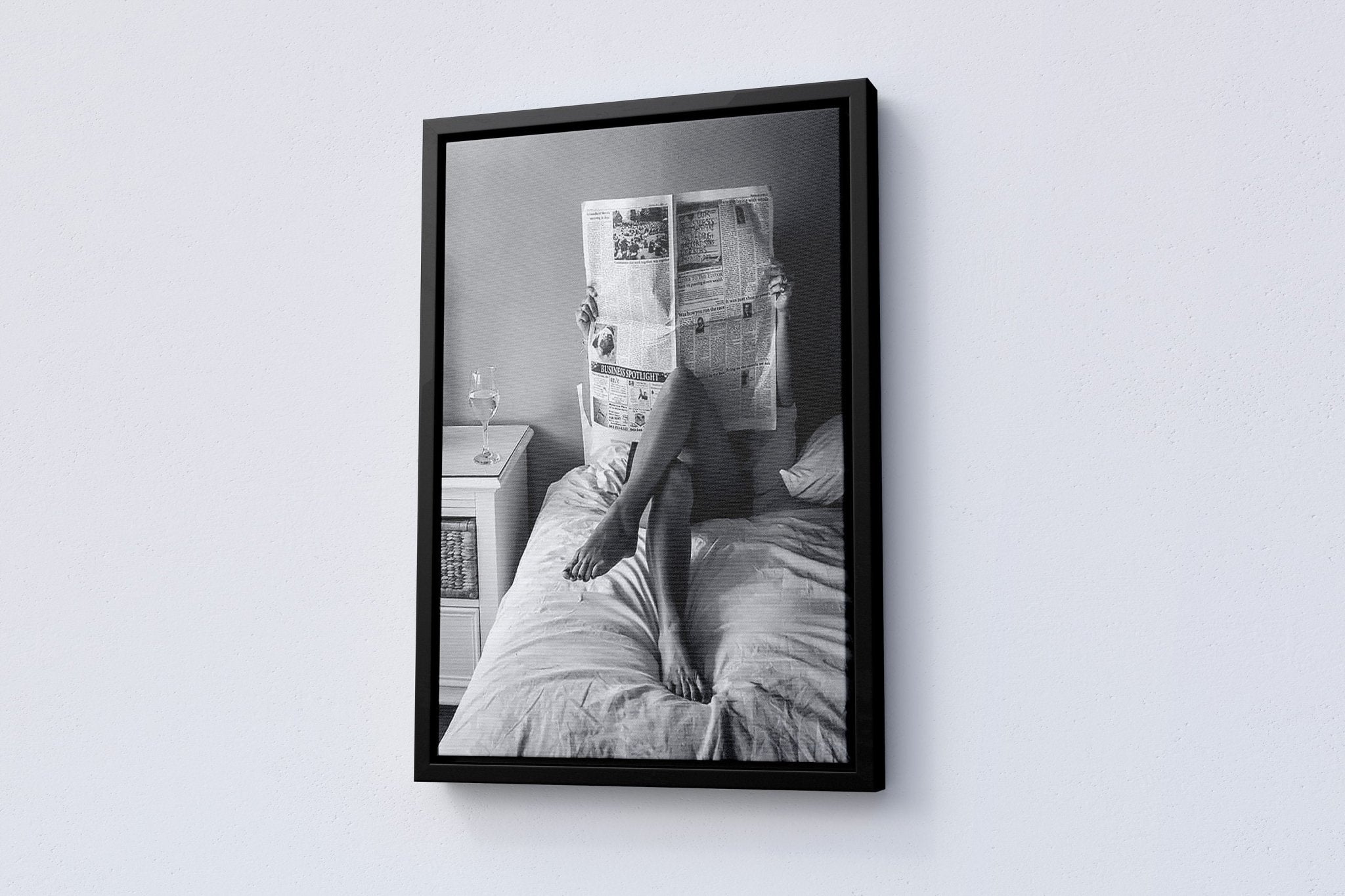Woman in Bed Canvas Wall Art - Canvasworkshop