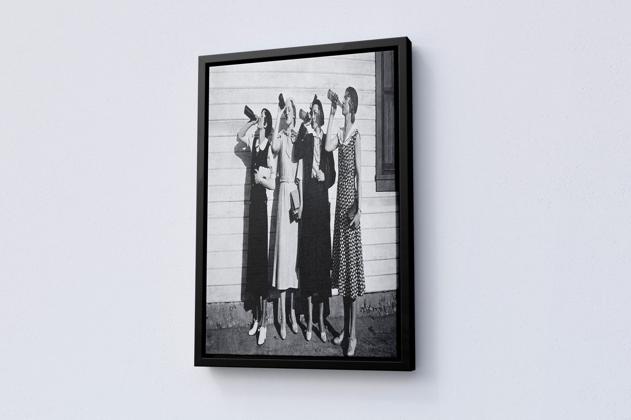 Women Drinking Beer Canvas Wall Art - Canvasworkshop