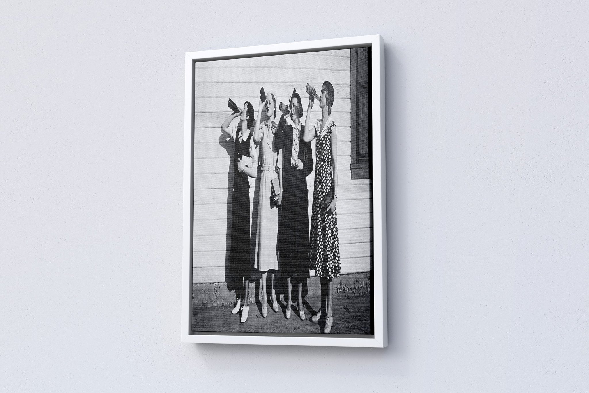Women Drinking Beer Canvas Wall Art - Canvasworkshop